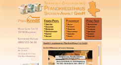 Desktop Screenshot of pfand-sa.de